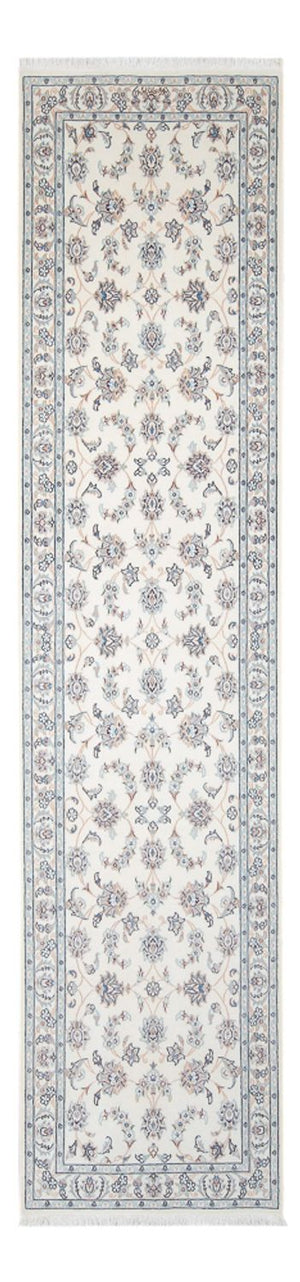 Løber Persisk tæppe - Nain - Premium - 314 x 81 cm - creme