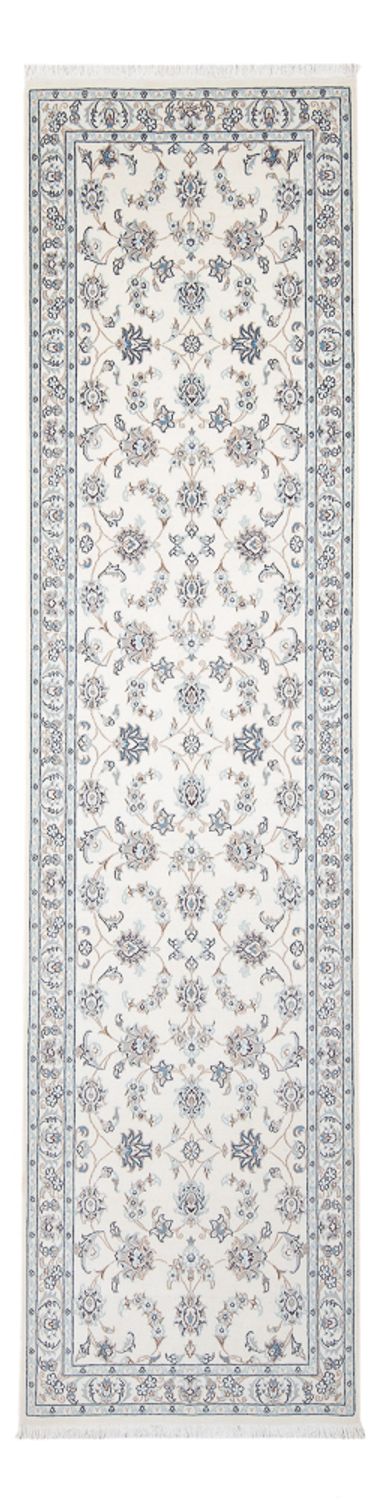 Løber Persisk tæppe - Nain - Premium - 301 x 84 cm - creme