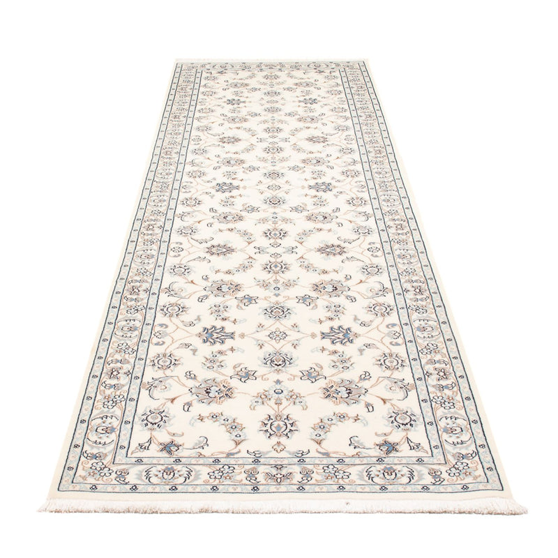 Løber Persisk tæppe - Nain - Premium - 301 x 84 cm - creme