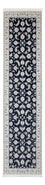 Løber Persisk tæppe - Nain - Premium - 302 x 82 cm - mørkeblå