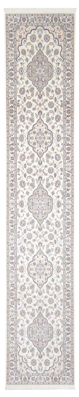 Løber Persisk tæppe - Nain - Premium - 410 x 90 cm - creme