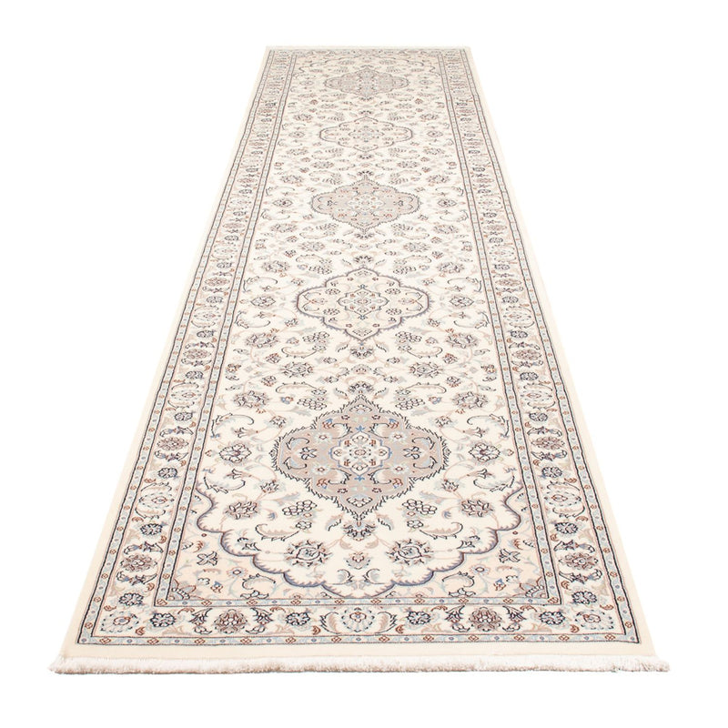 Løber Persisk tæppe - Nain - Premium - 410 x 90 cm - creme