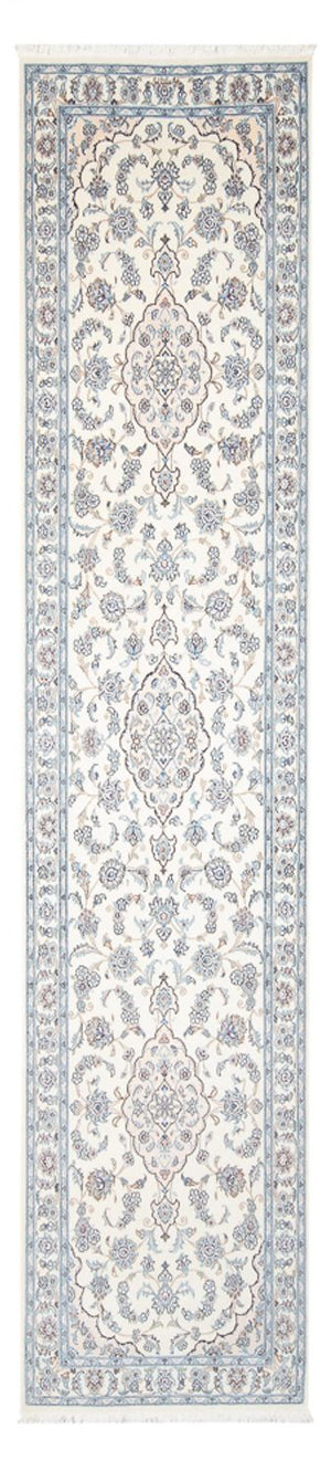 Løber Persisk tæppe - Nain - Premium - 346 x 84 cm - creme
