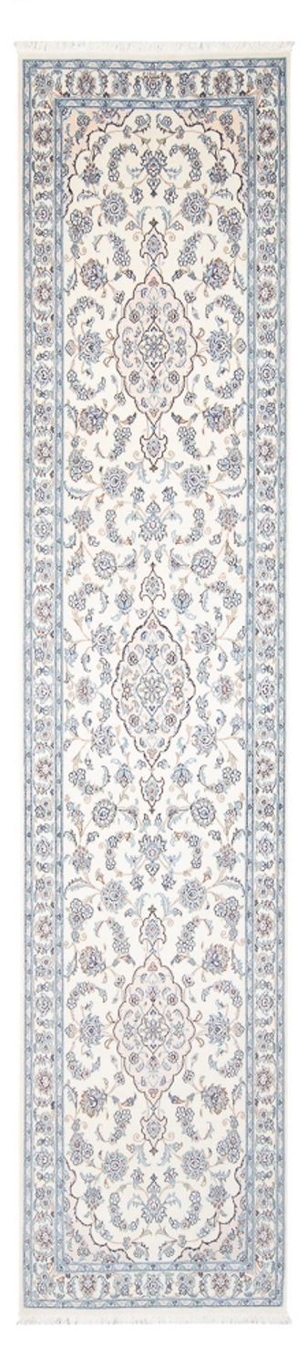 Løber Persisk tæppe - Nain - Premium - 346 x 84 cm - creme