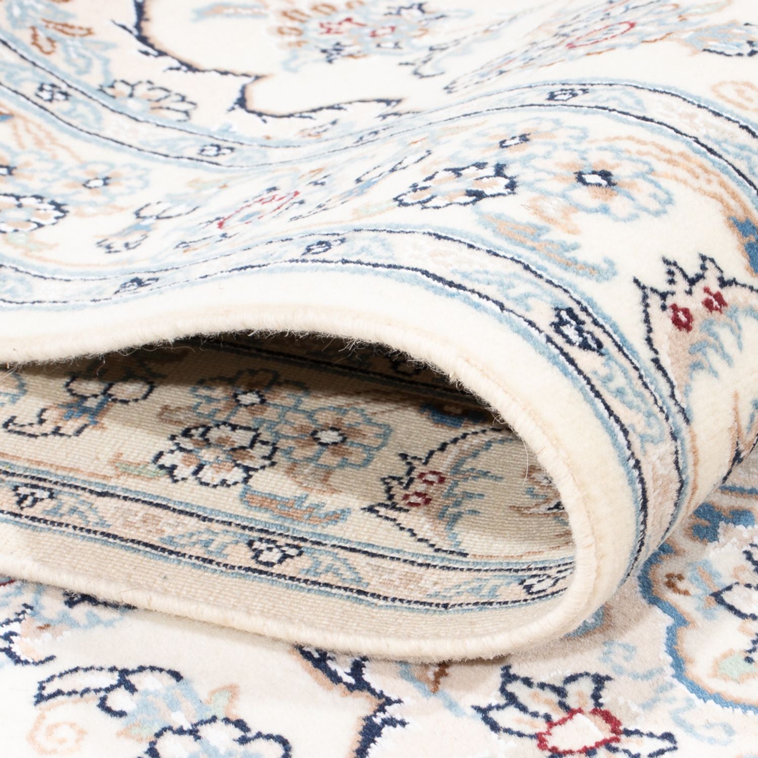 Løber Persisk tæppe - Nain - Premium - 346 x 84 cm - creme