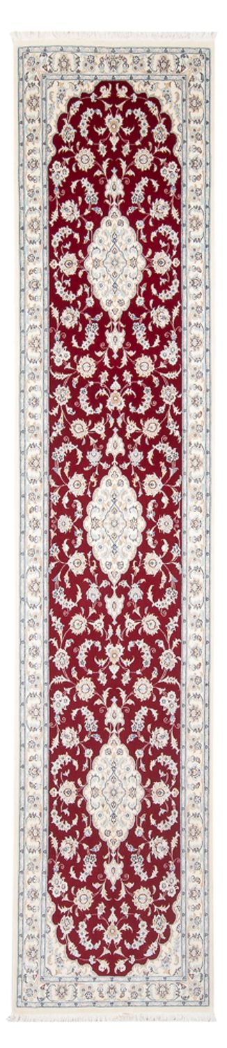 Løber Persisk tæppe - Nain - Premium - 351 x 85 cm - rød