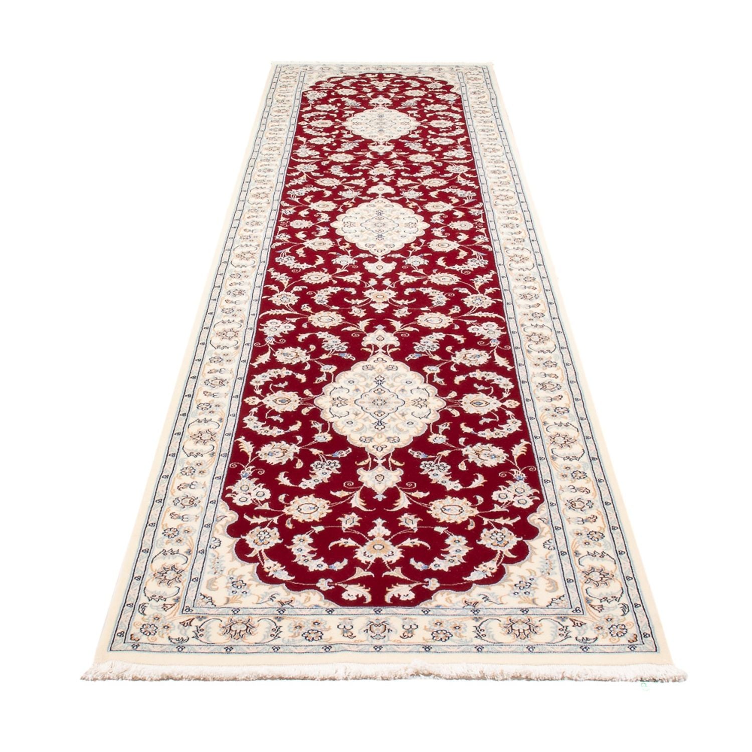 Løber Persisk tæppe - Nain - Premium - 351 x 85 cm - rød