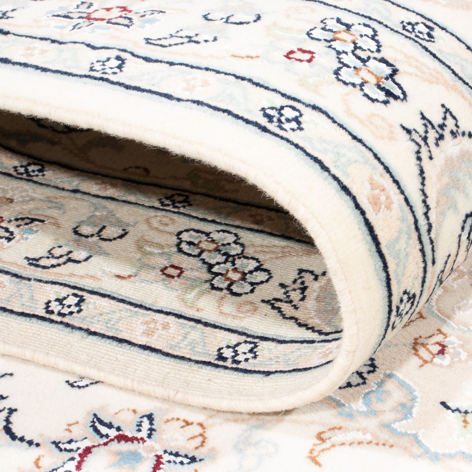 Løber Persisk tæppe - Nain - Premium - 315 x 80 cm - creme