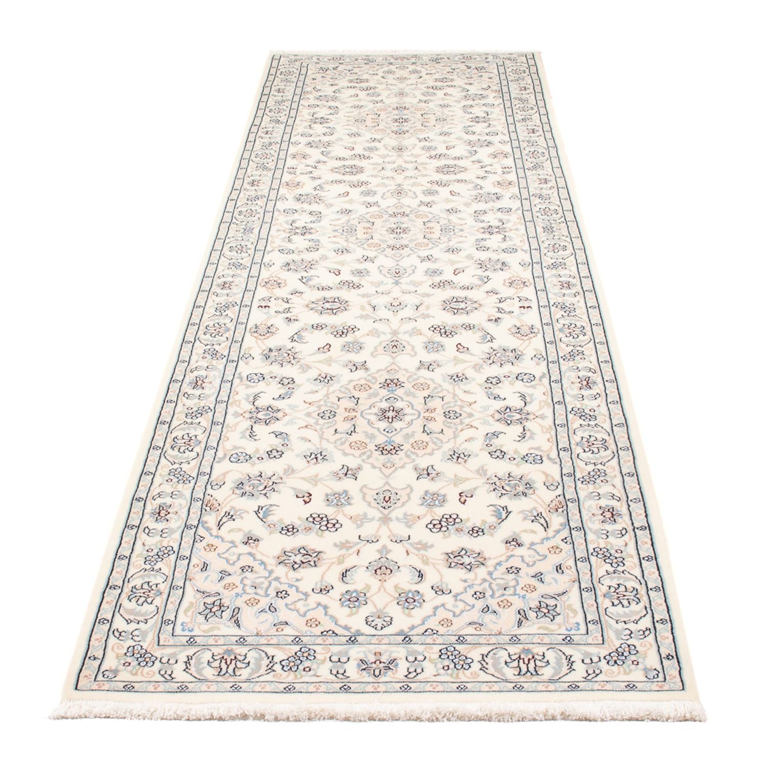 Løber Persisk tæppe - Nain - Premium - 315 x 80 cm - creme