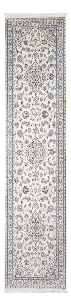 Løber Persisk tæppe - Nain - Premium - 304 x 80 cm - creme