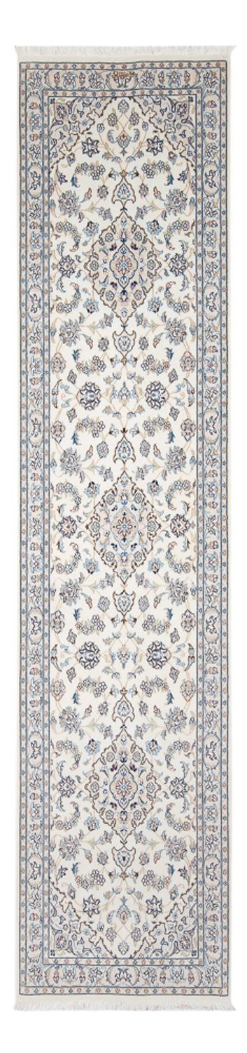 Løber Persisk tæppe - Nain - Premium - 304 x 80 cm - creme