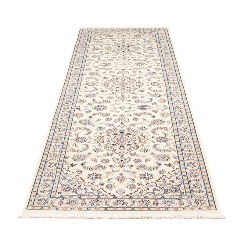 Løber Persisk tæppe - Nain - Premium - 304 x 80 cm - creme