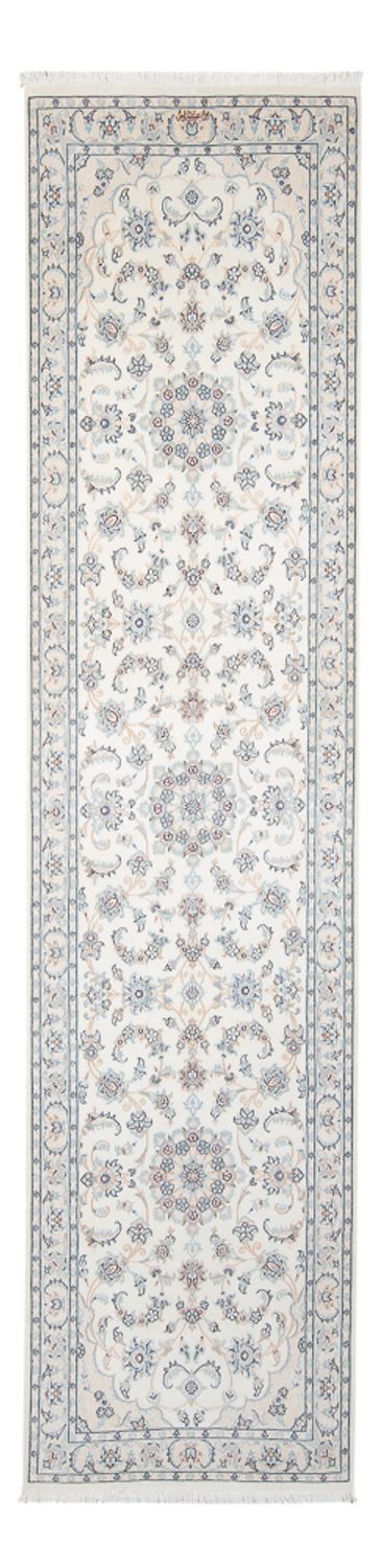 Løber Persisk tæppe - Nain - Premium - 309 x 83 cm - creme