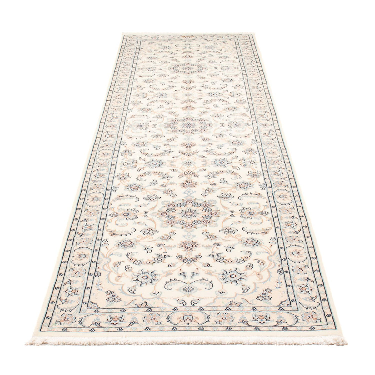 Løber Persisk tæppe - Nain - Premium - 309 x 83 cm - creme