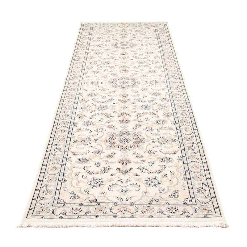 Løber Persisk tæppe - Nain - Premium - 309 x 83 cm - creme