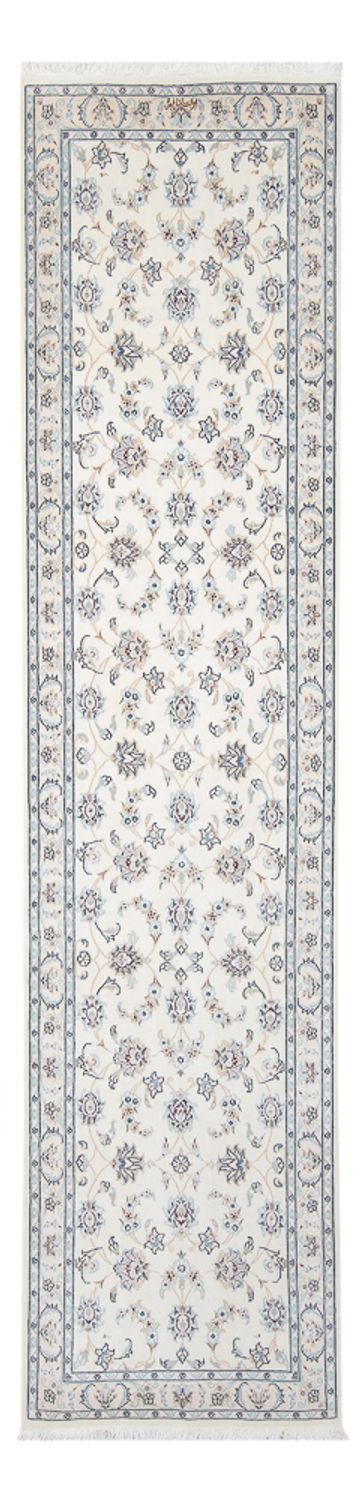 Løber Persisk tæppe - Nain - Premium - 292 x 81 cm - creme