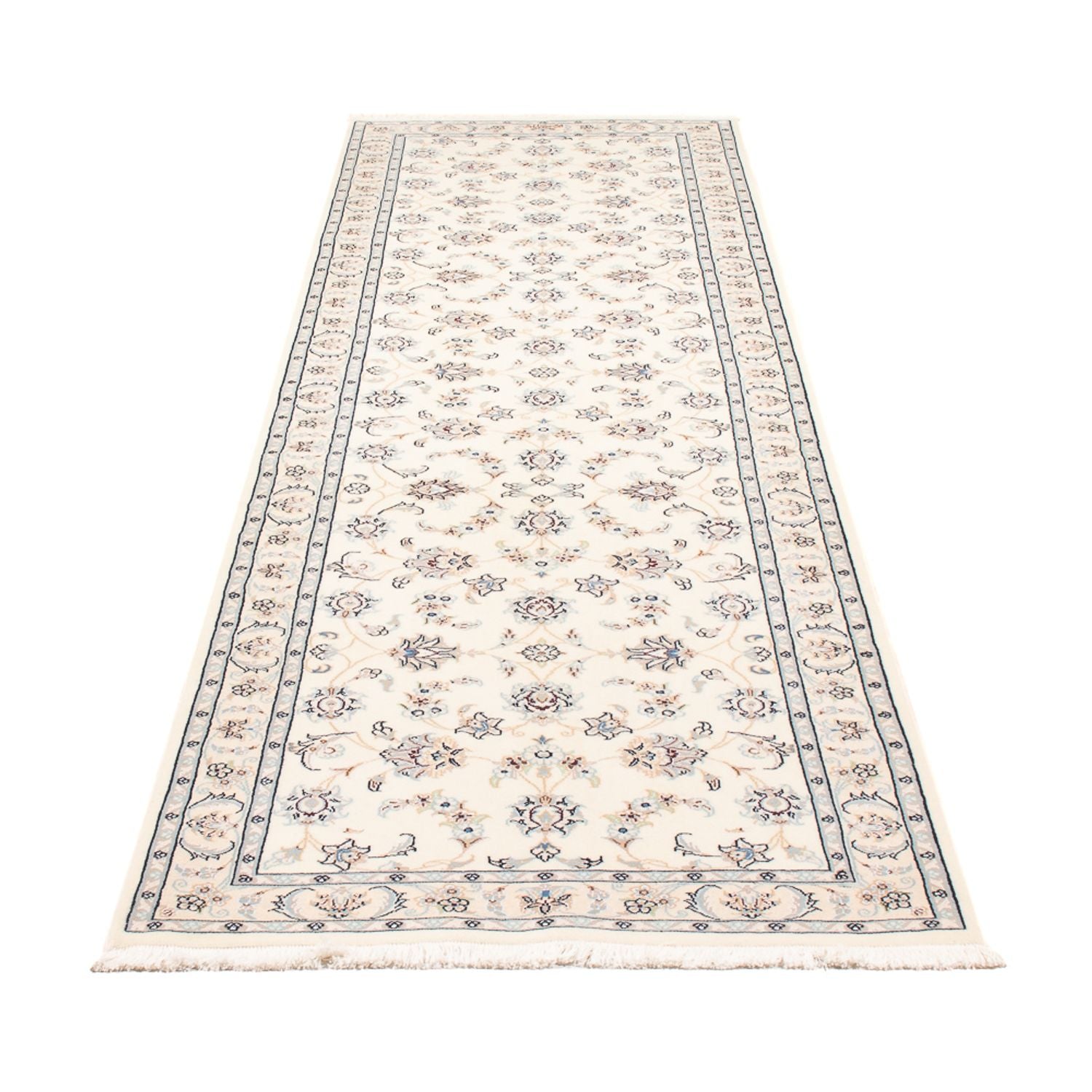 Løber Persisk tæppe - Nain - Premium - 292 x 81 cm - creme