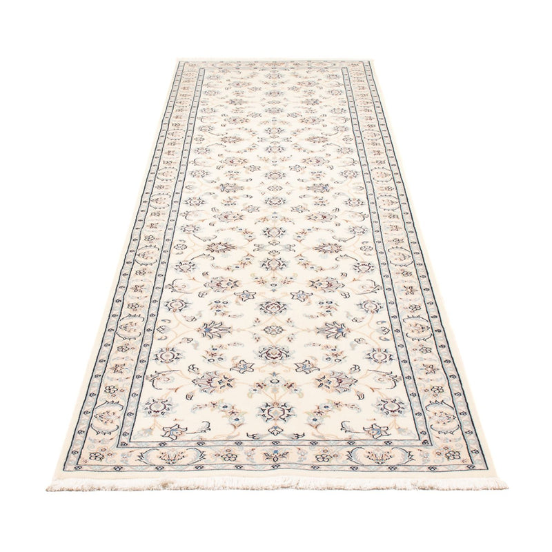 Løber Persisk tæppe - Nain - Premium - 292 x 81 cm - creme