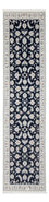 Løber Persisk tæppe - Nain - Premium - 302 x 82 cm - mørkeblå