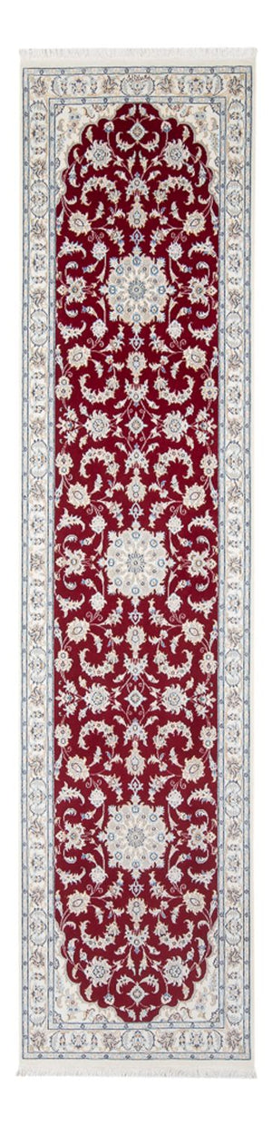 Løber Persisk tæppe - Nain - Premium - 302 x 82 cm - rød