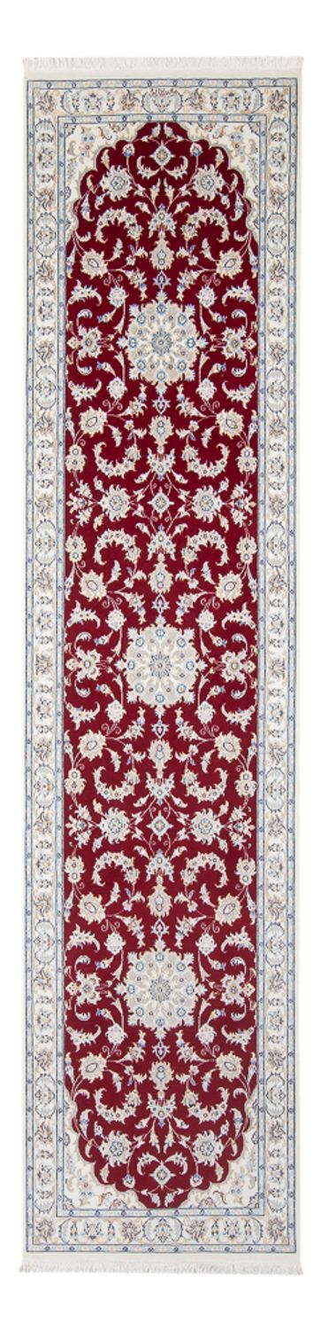 Løber Persisk tæppe - Nain - Premium - 302 x 82 cm - rød