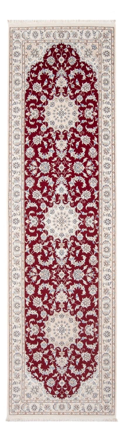 Løber Persisk tæppe - Nain - Premium - 297 x 92 cm - rød