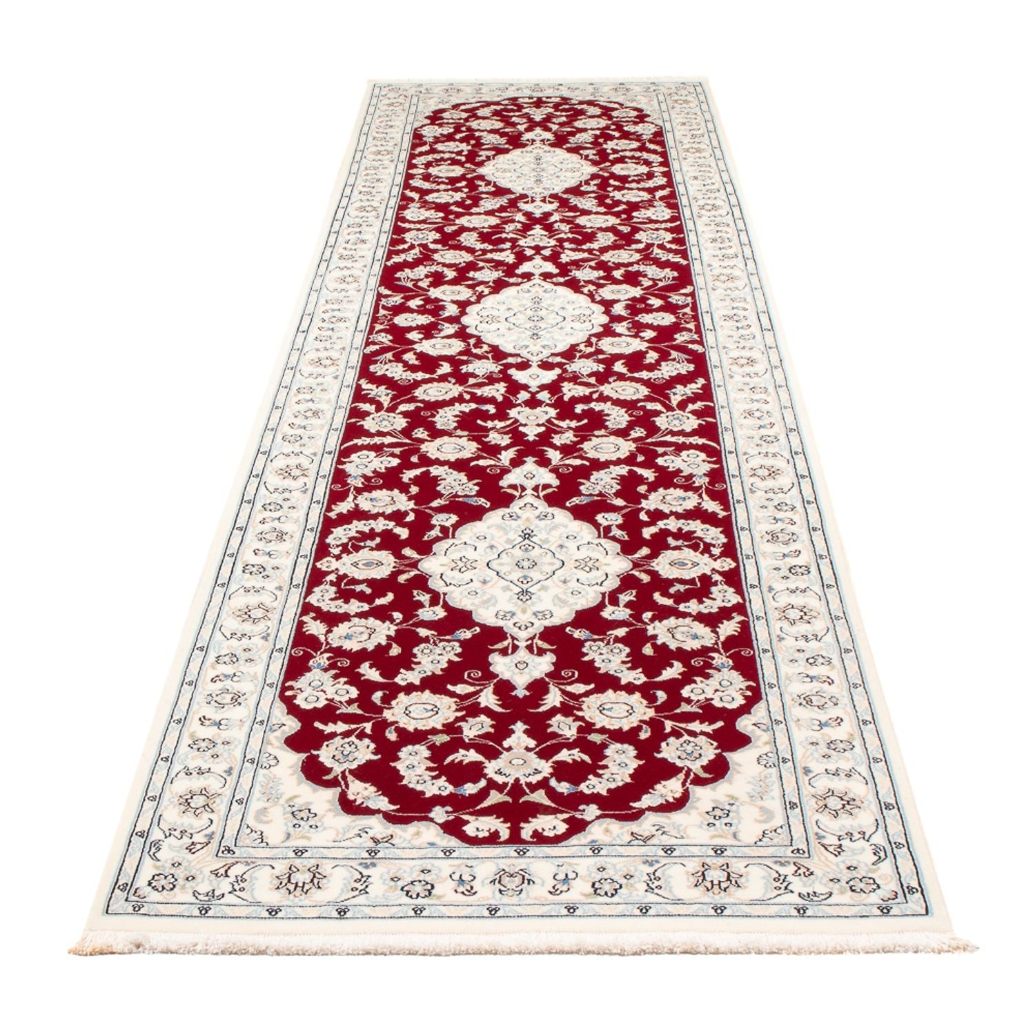 Løber Persisk tæppe - Nain - Premium - 354 x 86 cm - rød