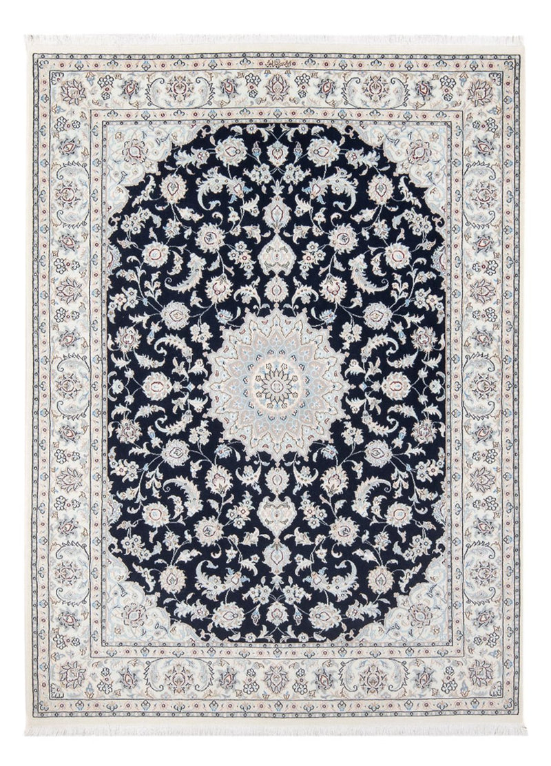 Persisk tæppe - Nain - Premium - 200 x 150 cm - mørkeblå