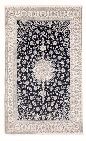 Persisk tæppe - Nain - Premium - 301 x 202 cm - mørkeblå