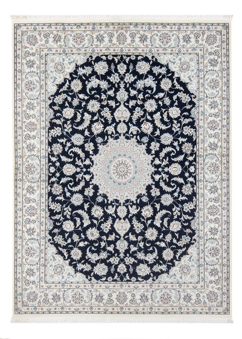 Persisk tæppe - Nain - Premium - 199 x 149 cm - mørkeblå