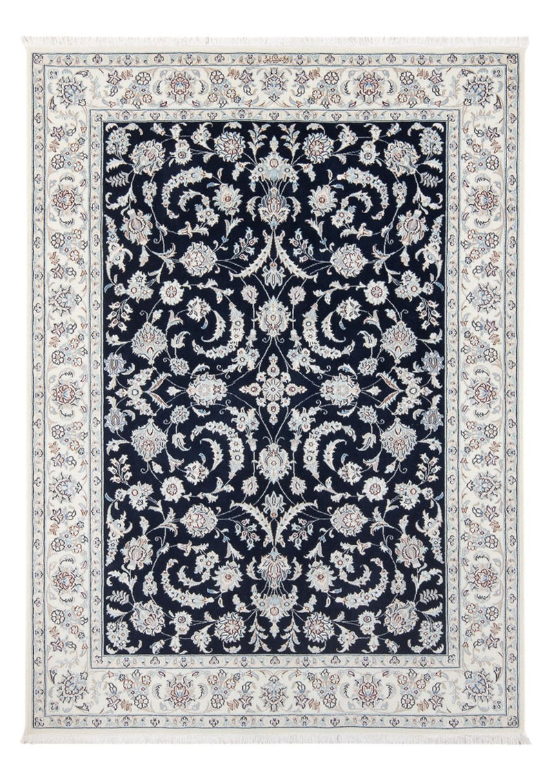 Persisk tæppe - Nain - Premium - 202 x 150 cm - mørkeblå