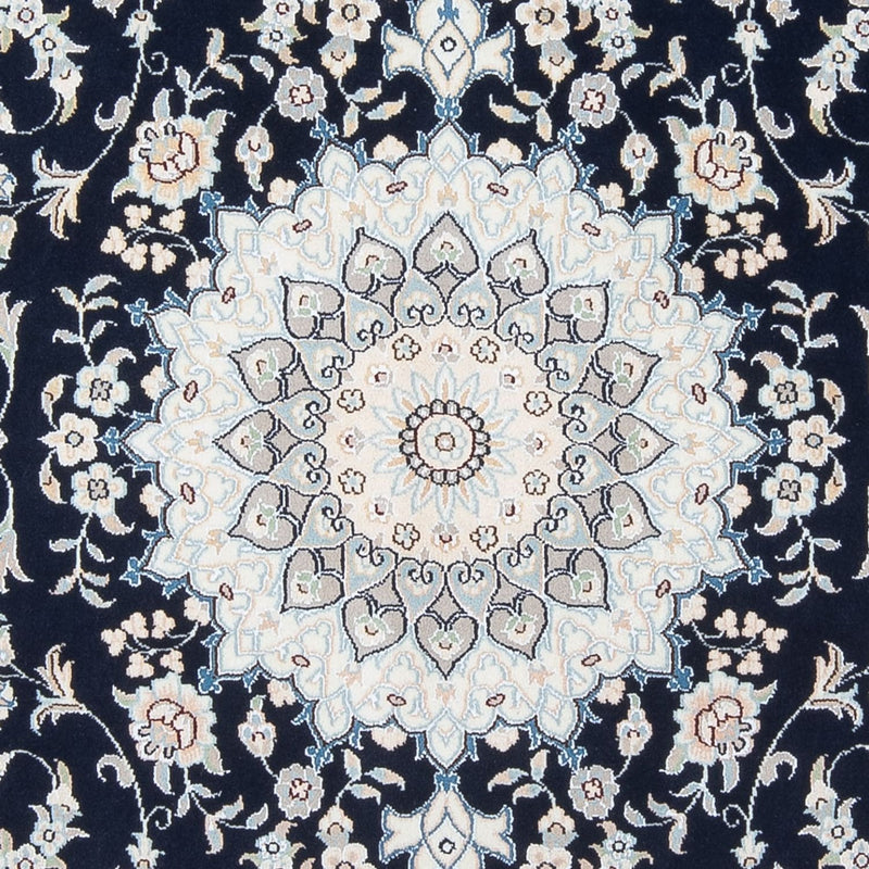 Persisk tæppe - Nain - Premium - 196 x 148 cm - mørkeblå