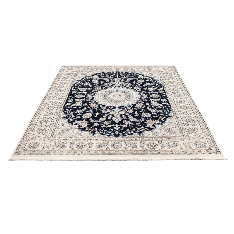 Persisk tæppe - Nain - Premium - 204 x 150 cm - mørkeblå