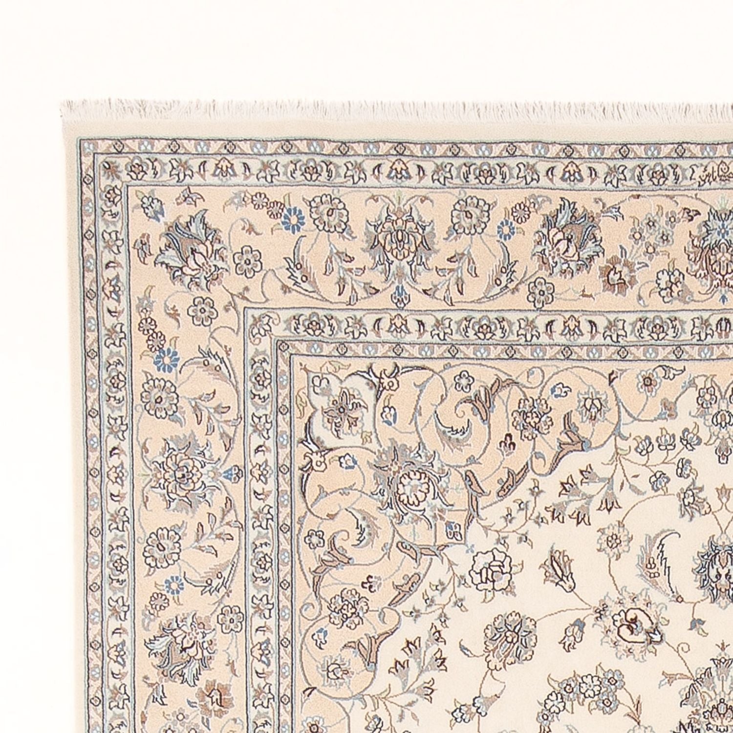 Persisk tæppe - Nain - Premium - 301 x 200 cm - creme