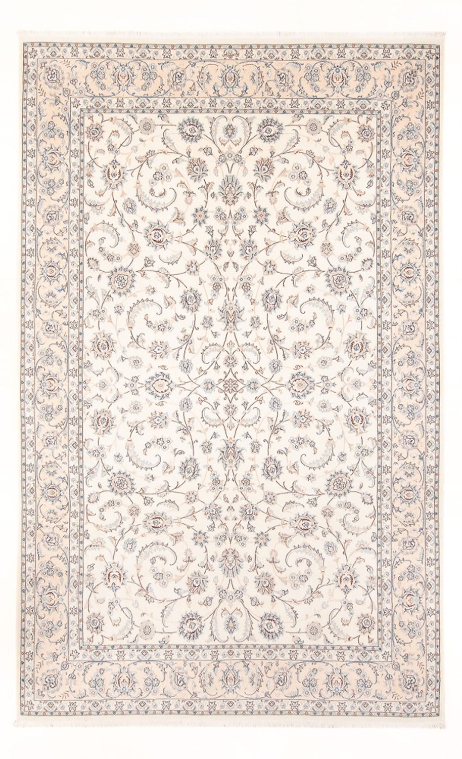 Persisk tæppe - Nain - Premium - 302 x 197 cm - creme