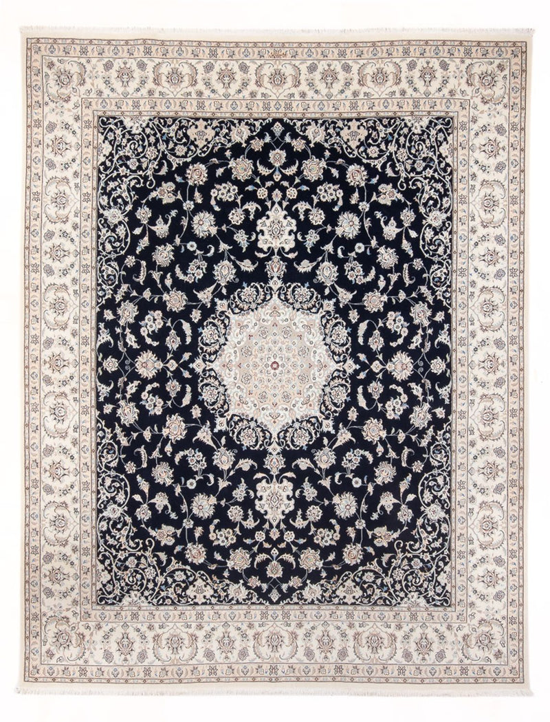 Persisk tæppe - Nain - Premium - 300 x 247 cm - mørkeblå