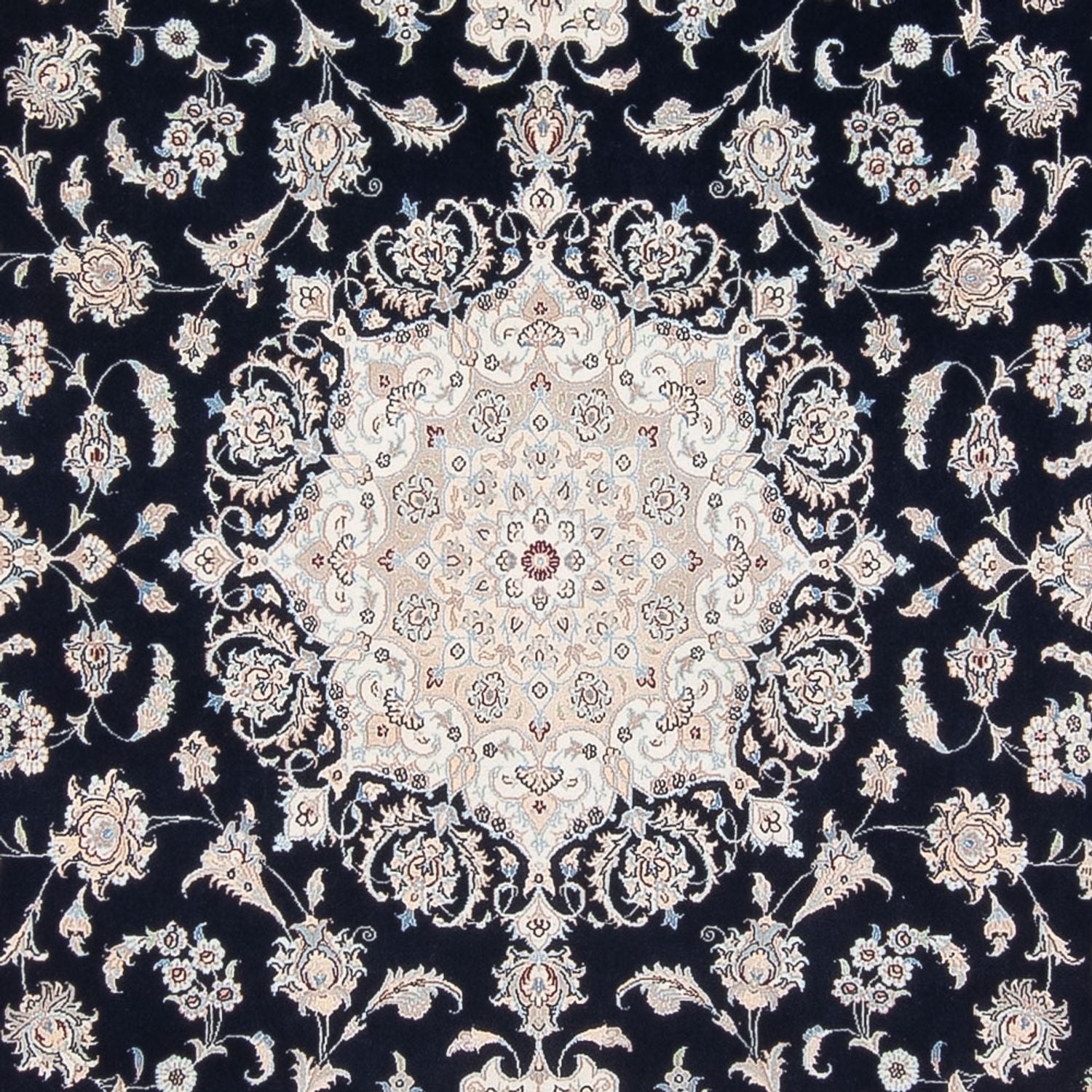 Persisk tæppe - Nain - Premium - 300 x 247 cm - mørkeblå