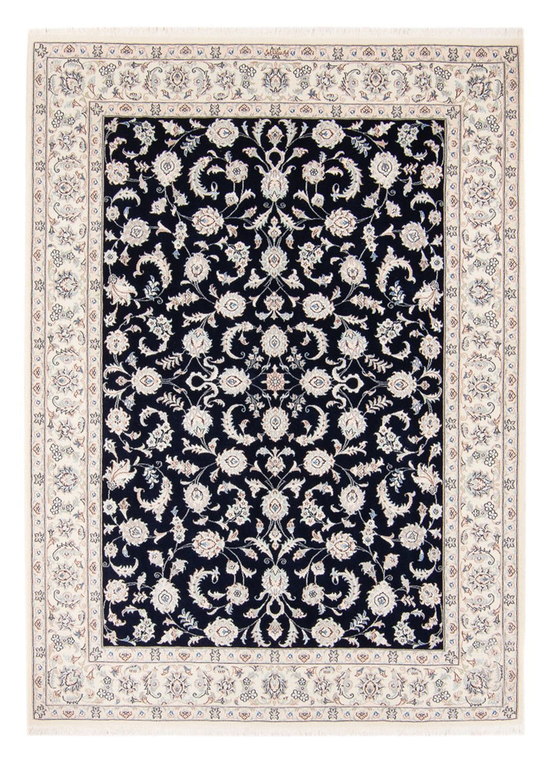 Persisk tæppe - Nain - 233 x 170 cm - mørkeblå