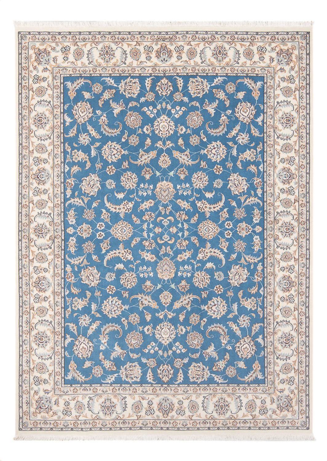 Persisk tæppe - Nain - Premium - 202 x 150 cm - blå