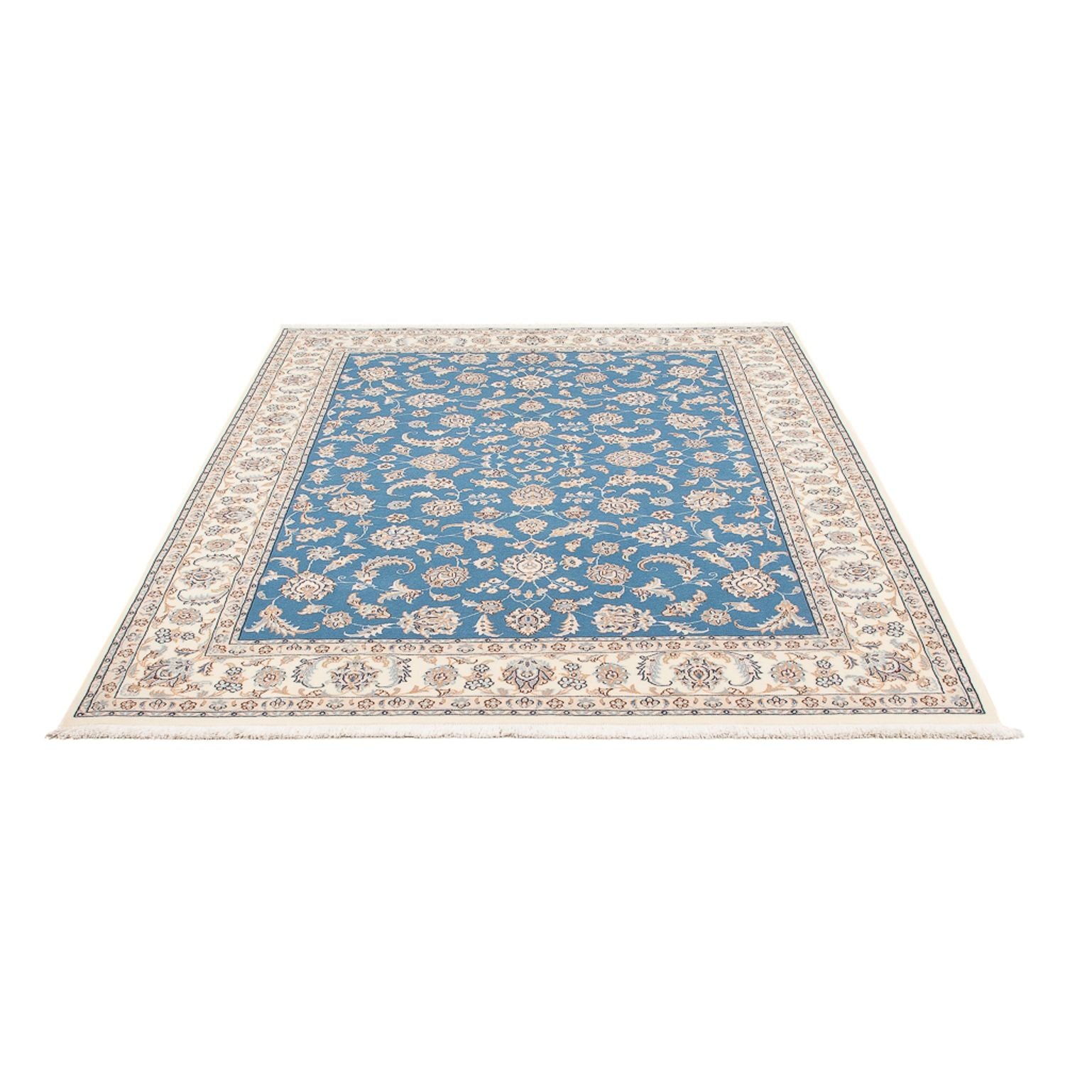 Persisk tæppe - Nain - Premium - 202 x 150 cm - blå