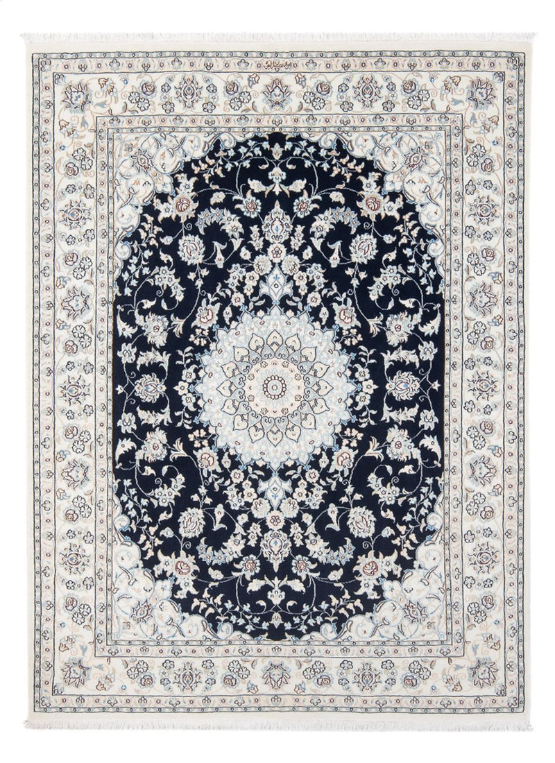 Persisk tæppe - Nain - Premium - 199 x 150 cm - mørkeblå