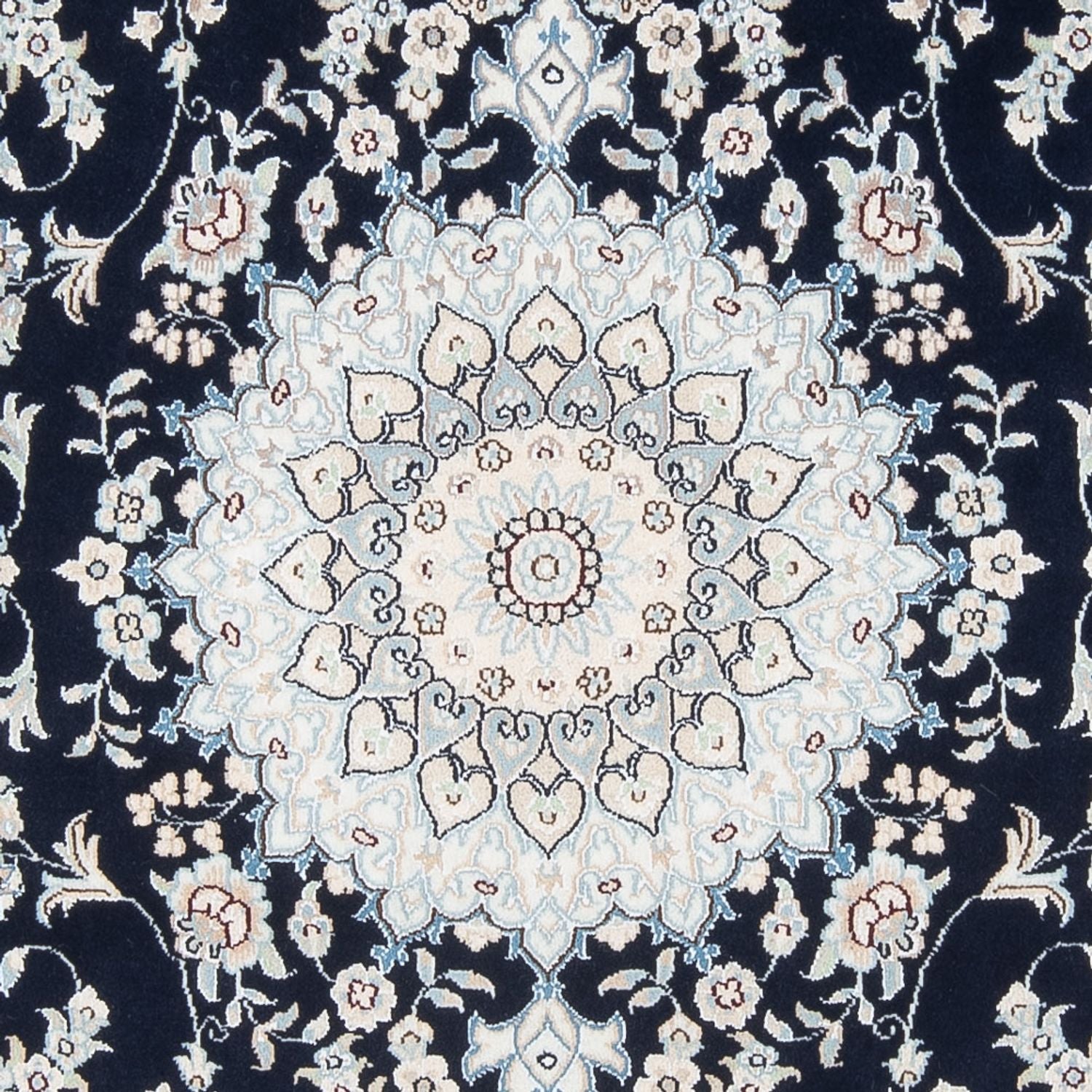 Persisk tæppe - Nain - Premium - 199 x 150 cm - mørkeblå