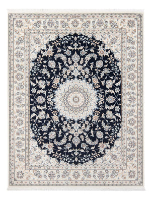 Persisk tæppe - Nain - Premium - 195 x 150 cm - mørkeblå