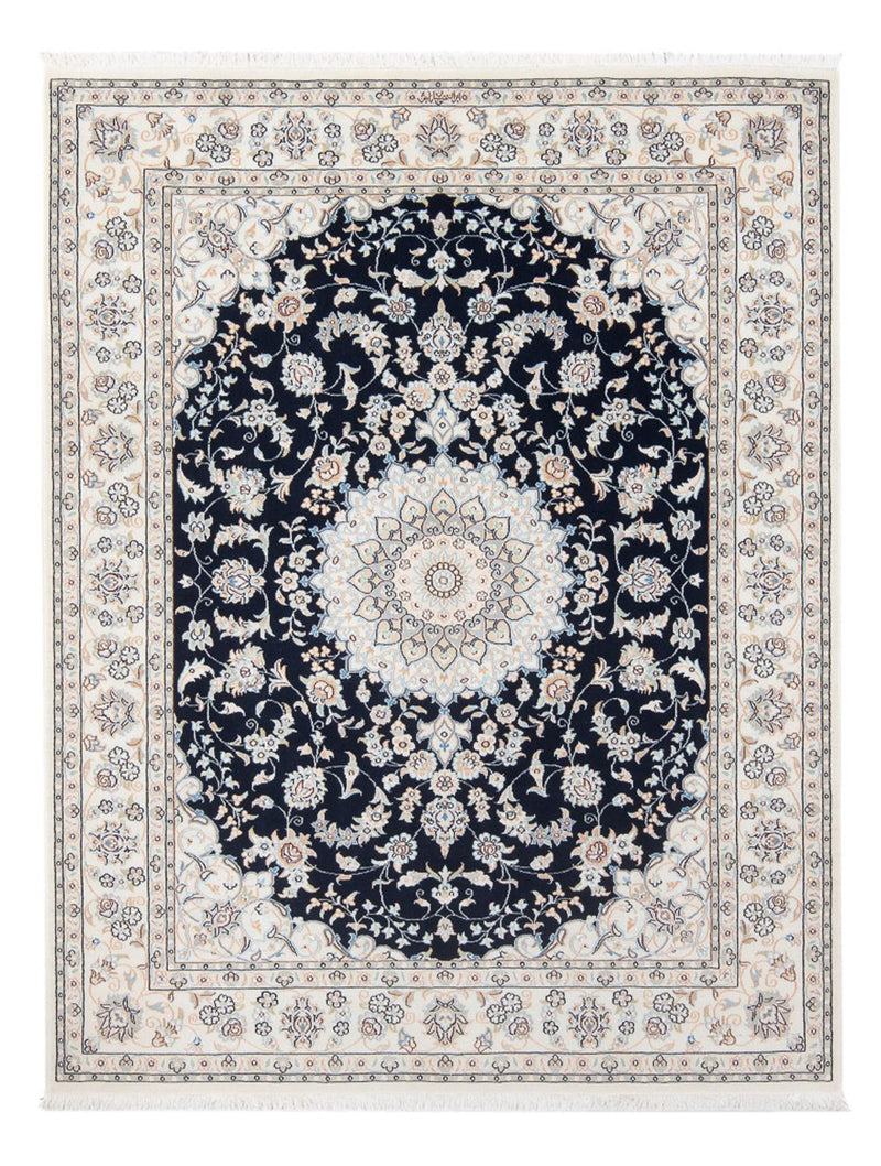 Persisk tæppe - Nain - Premium - 195 x 150 cm - mørkeblå