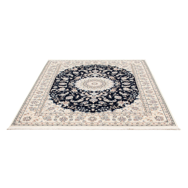 Persisk tæppe - Nain - Premium - 195 x 150 cm - mørkeblå