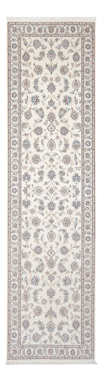 Løber Persisk tæppe - Nain - Premium - 309 x 90 cm - creme