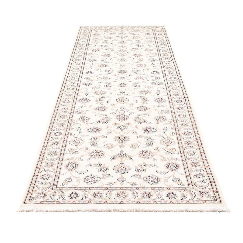 Løber Persisk tæppe - Nain - Premium - 309 x 90 cm - creme