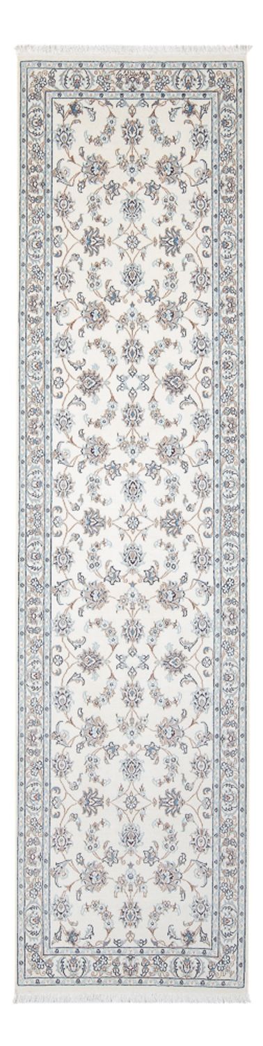 Løber Persisk tæppe - Nain - Premium - 301 x 82 cm - creme