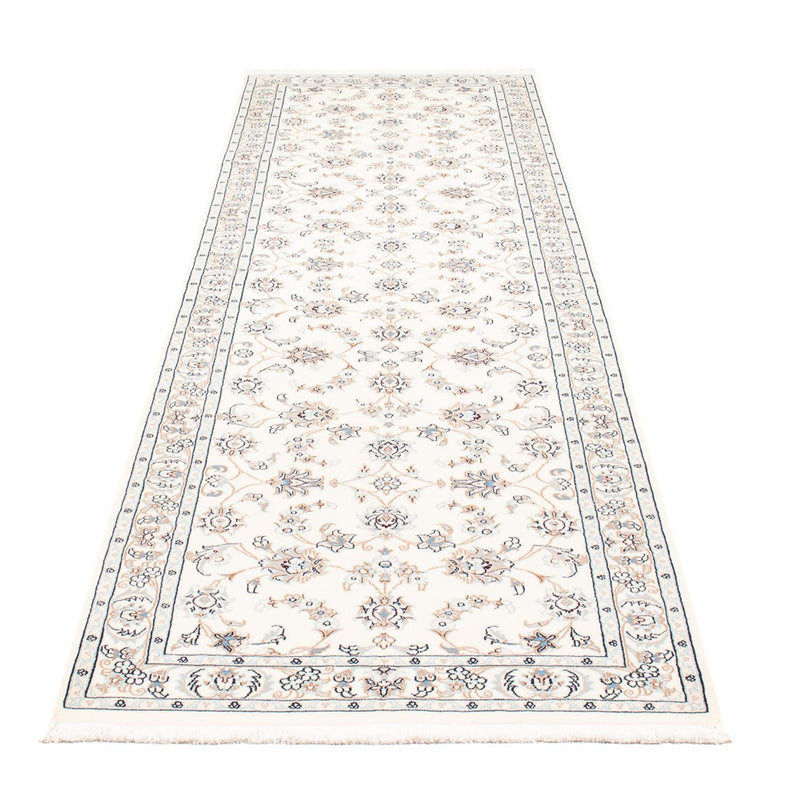 Løber Persisk tæppe - Nain - Premium - 301 x 82 cm - creme
