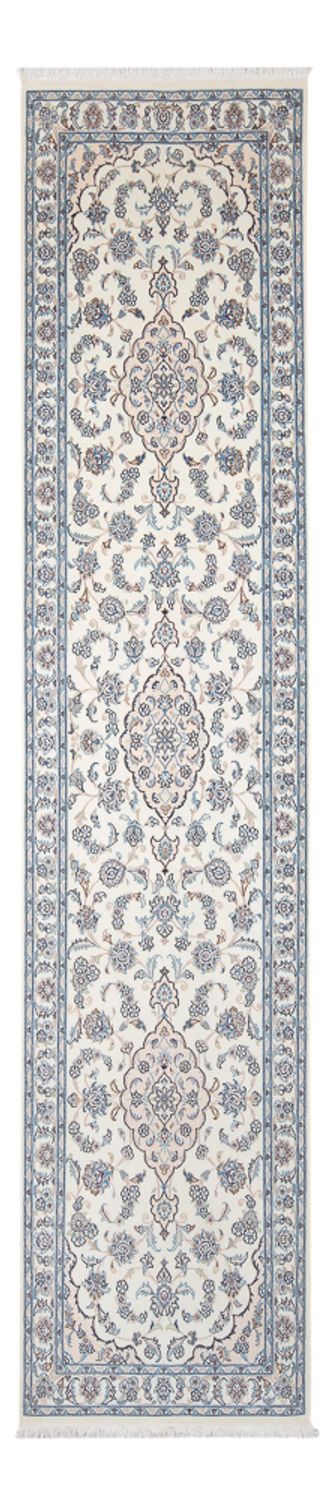 Løber Persisk tæppe - Nain - Premium - 343 x 84 cm - creme